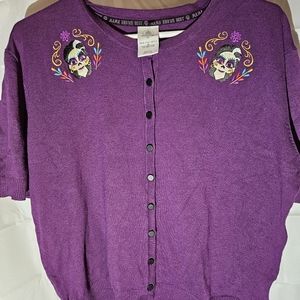 Disney Coco Purple Cardigan XL New No Tags..runs small